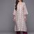 Abstract Woven Design Flared Kurta with Trousers