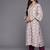 Abstract Woven Design Flared Kurta with Trousers