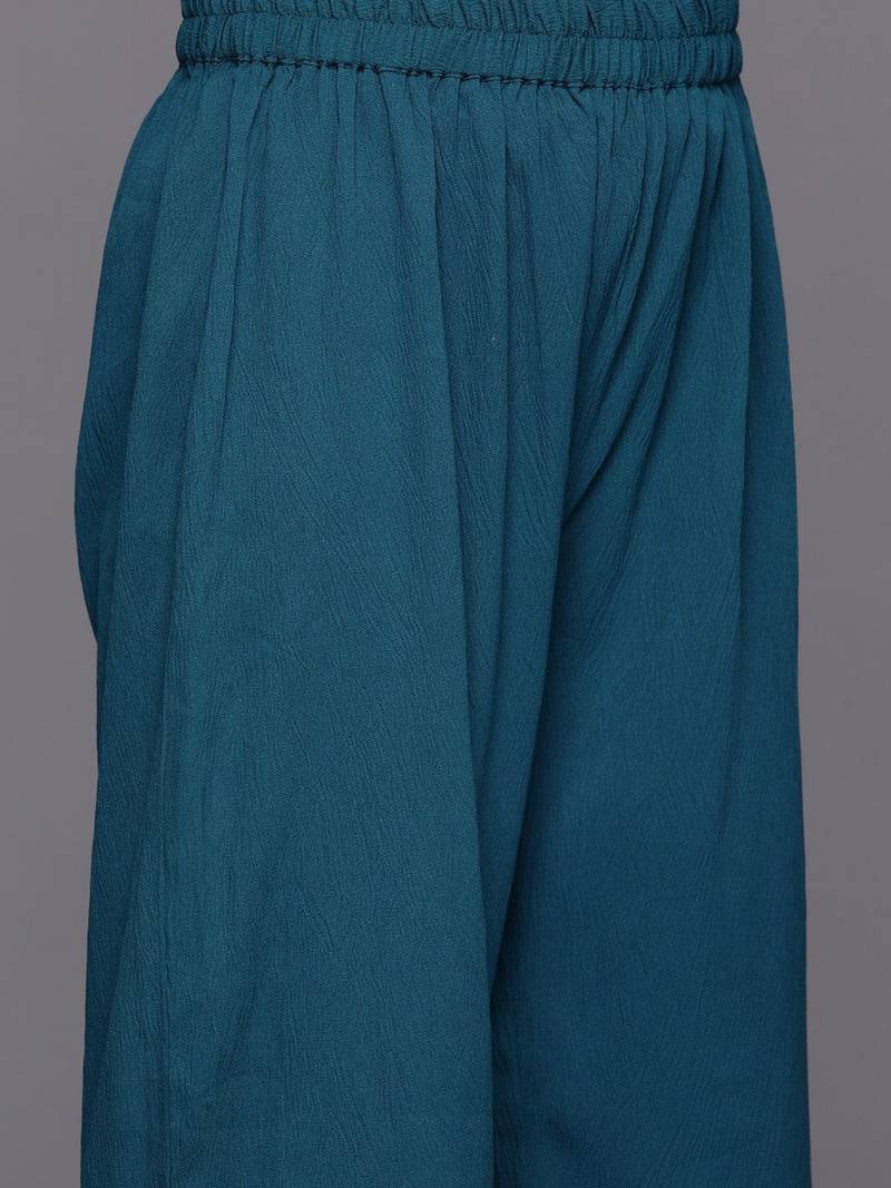 Printed Gotta Patti Kurta with Palazzos & Dupatta