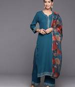 Printed Gotta Patti Kurta with Palazzos & Dupatta
