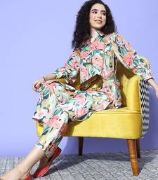 Women Floral Printed Regular Kurta with Trousers