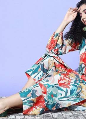 Women Floral Printed Regular Kurta with Palazzos 2