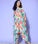 Women Floral Printed Regular Kurta with Palazzos