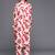 Women Abstract Printed Shirt Collar Straight Kurta With Tonal Bottom