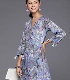 Women Abstract Printed Angrakha Style Kurta With Palazzos