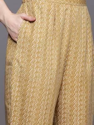 Bandhani Printed Regular Thread Work Pure Cotton Kurta With Trousers & Dupatta 4