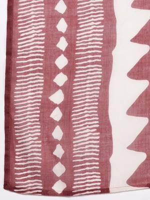 Bandhani Printed Regular Thread Work Pure Cotton Kurta With Trousers & Dupatta 5