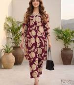 Women Floral Printed Regular Pure Cotton Kurta with Trousers