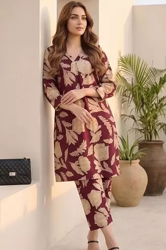 Women Floral Printed Regular Pure Cotton Kurta with Trousers