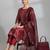 Women Ethnic Motifs Printed Regular Thread Work Kurta with Trousers & With Dupatta