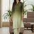 Women Ombre Dyed Regular Thread Work Kurta with Trousers