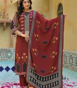 Women Ethnic Motifs Printed Regular Kurta with Trousers & With Dupatta