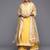 Women Yellow Printed Liva Kurta with Palazzos & With Dupatta