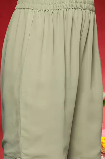 Women Printed Regular Sequinned Straight Kurta with Sharara & Dupatta
