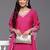 Women Floral Embroidered Thread Work Kurta with Embroidered Trousers & Dupatta