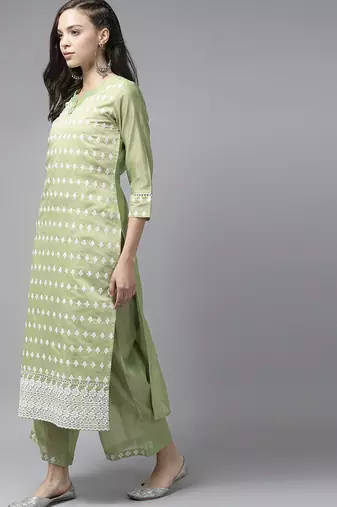 Floral Embroidered Kurta with Palazzos