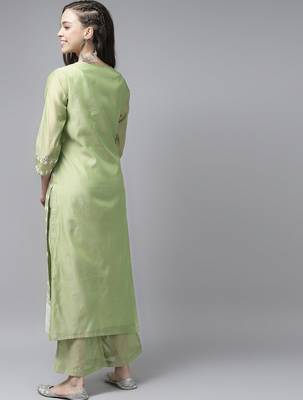 Floral Embroidered Kurta with Palazzos 5