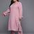 Plus Size Bell Sleeves Silk Crepe Kurta with Trousers