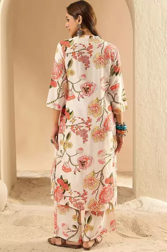 Women Floral Printed Regular Kurta with Palazzos