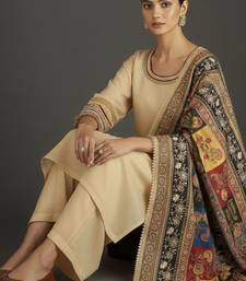 Women Ethnic Motifs Regular Thread Work Kurta with Trousers & With Dupatta