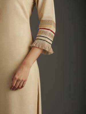Women Ethnic Motifs Regular Thread Work Kurta with Trousers & With Dupatta 5