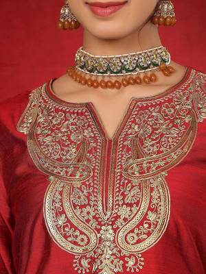 Women Floral Embroidered Regular Kurta With Trousers & Dupatta 2