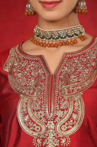 Women Floral Embroidered Regular Kurta With Trousers & Dupatta