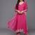 V-Neck Flared Sleeves Thread Work Straight Kurta With Trousers & Dupatta