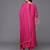 V-Neck Flared Sleeves Thread Work Straight Kurta With Trousers & Dupatta