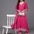 V-Neck Flared Sleeves Thread Work Straight Kurta With Trousers & Dupatta