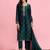 Ethnic Motifs Embroidered Sequinned Straight Kurta & Trousers With Dupatta