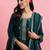 Ethnic Motifs Embroidered Sequinned Straight Kurta & Trousers With Dupatta