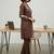 Women Floral Embroidered Regular Thread Work Linen Kurta with Trousers