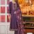 Floral Yoke Design Regular Thread Work A-Line Kurta with Trousers & With Dupatta