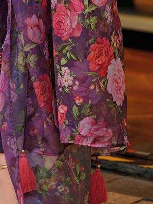 Floral Yoke Design Regular Thread Work A-Line Kurta with Trousers & With Dupatta 2