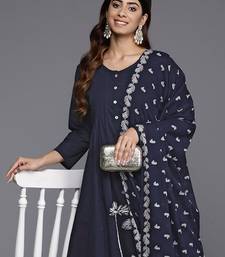 Floral Printed Kurta with Trousers & Dupatta
