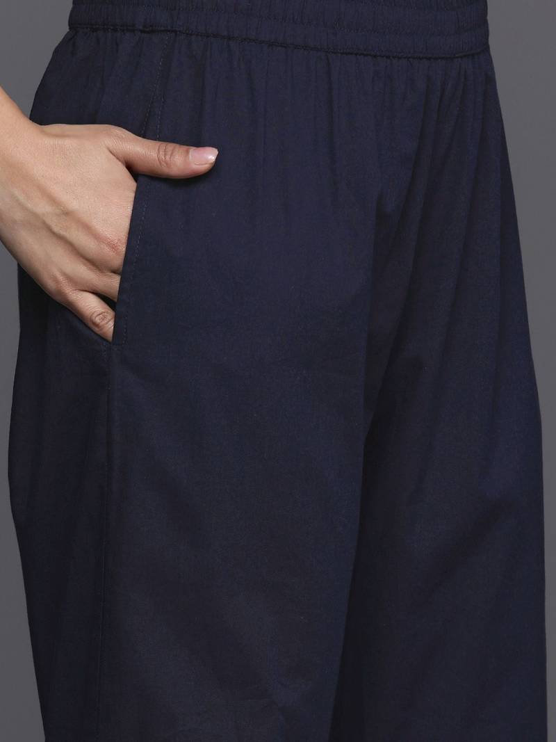 Floral Printed Kurta with Trousers & Dupatta