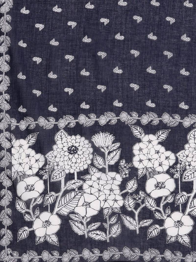 Floral Printed Kurta with Trousers & Dupatta