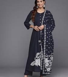 Floral Printed Kurta with Trousers & Dupatta