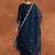 Navy Blue Ethnic Motifs Embroidered Kurta With Trousers & Dupatta