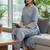 Women Regular Thread Work Silk Crepe Kurta with Trousers