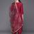 Women Floral Yoke Design Sequinned Chanderi Silk Kurta with Trousers & Dupatta