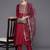 Women Floral Yoke Design Sequinned Chanderi Silk Kurta with Trousers & Dupatta