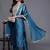 Woven Design Notch Neck Thread Work Straight Kurta With Trousers & Dupatta
