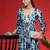 Women Abstract Dyed Empire A-Line Calf Length Kurta Set
