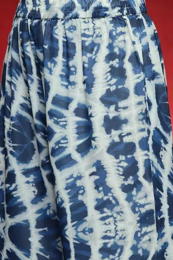 Women Abstract Dyed Empire A-Line Calf Length Kurta Set