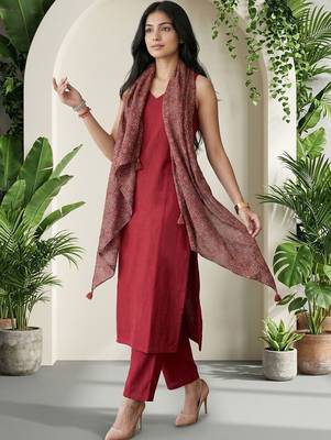 Women Ethnic Motifs Regular Kurta with Trousers & With Dupatta 2