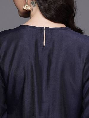 Ethnic Motifs Embroidered Regular Zardozi Liva Kurta with Trousers & With Dupatta 9