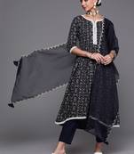 Women Ethnic Motifs Printed Kurta & Trousers With Dupatta