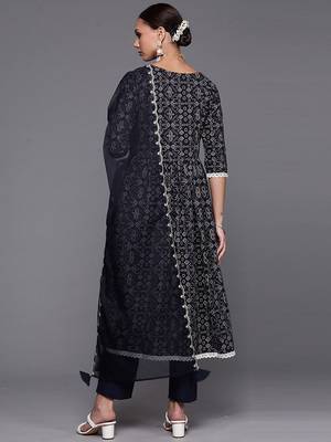 Women Ethnic Motifs Printed Kurta & Trousers With Dupatta 5